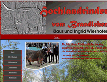 Tablet Screenshot of hochlandrinderzucht-wieshofer.at